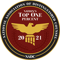 National Association of Distinguished Counsel Nations Top One Percent 2019